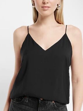 XS Express Barcelona Cami Reversible Black / Slate Gray Strappy Tank Top
